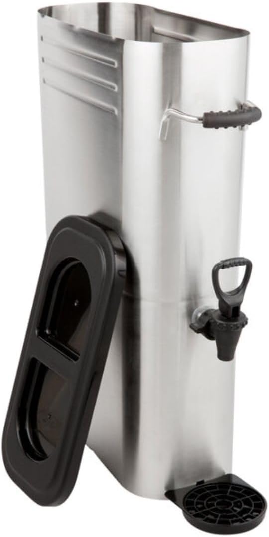 Soro Essentials- 5 Gallon Stainless Steel Slim Iced Tea Dispenser with Detachable Drip Tray– Drink Beverage Dispenser with Spigot Easy Dispensing For Coffee Iced Tea Lemonade Dispenser Tea Jug
