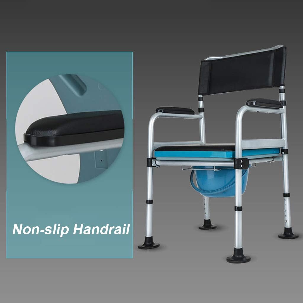 3 in 1 Homecare Commode Chair Toilet Seat Riser Shower Bench Pregnant Bath Stool with Ultra-Premium Padded Height Adjustable for Seniors, Disabled