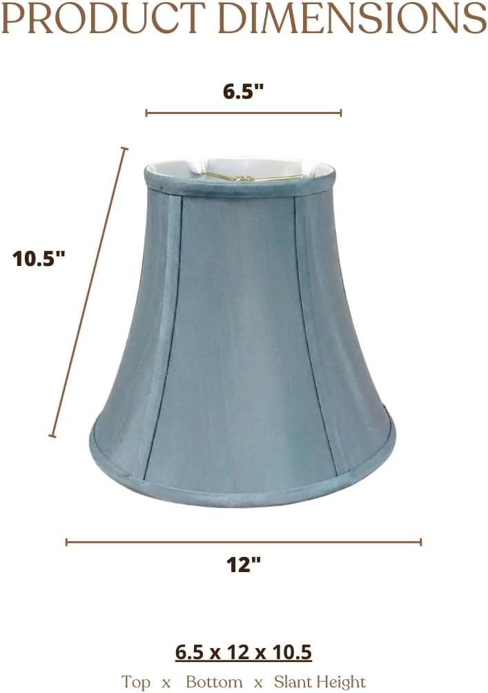 Royal Designs, Inc. BSO-704-12BLU-2 True Bell Basic Lamp Shade, 6.5 x 12 x 10.5, Blue, 2-Pack