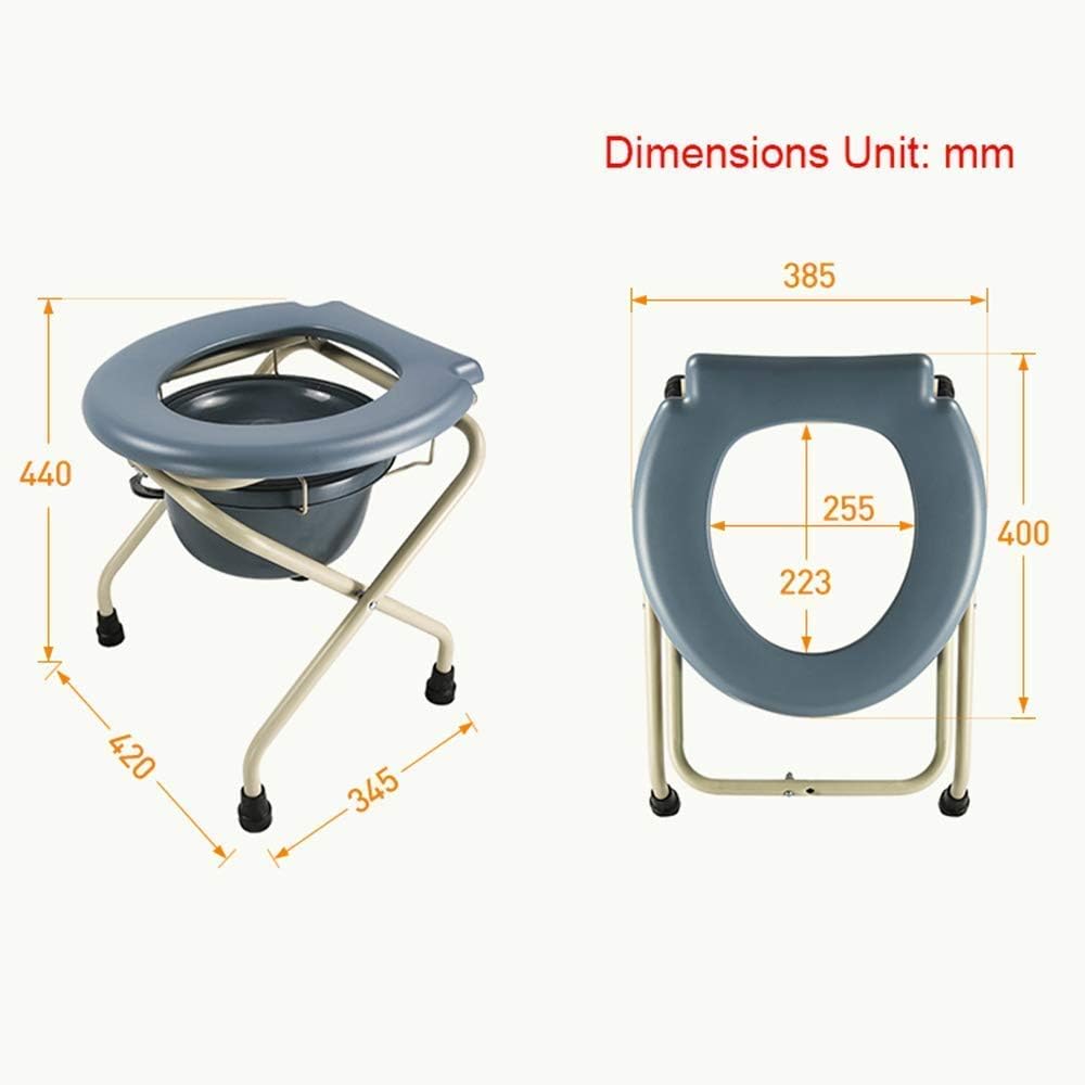 Commode Chair Commode Chair - Folding, Bathroom and Bedside Commode Seat, Lightweight, Heavy Duty 3-in-1 Aid