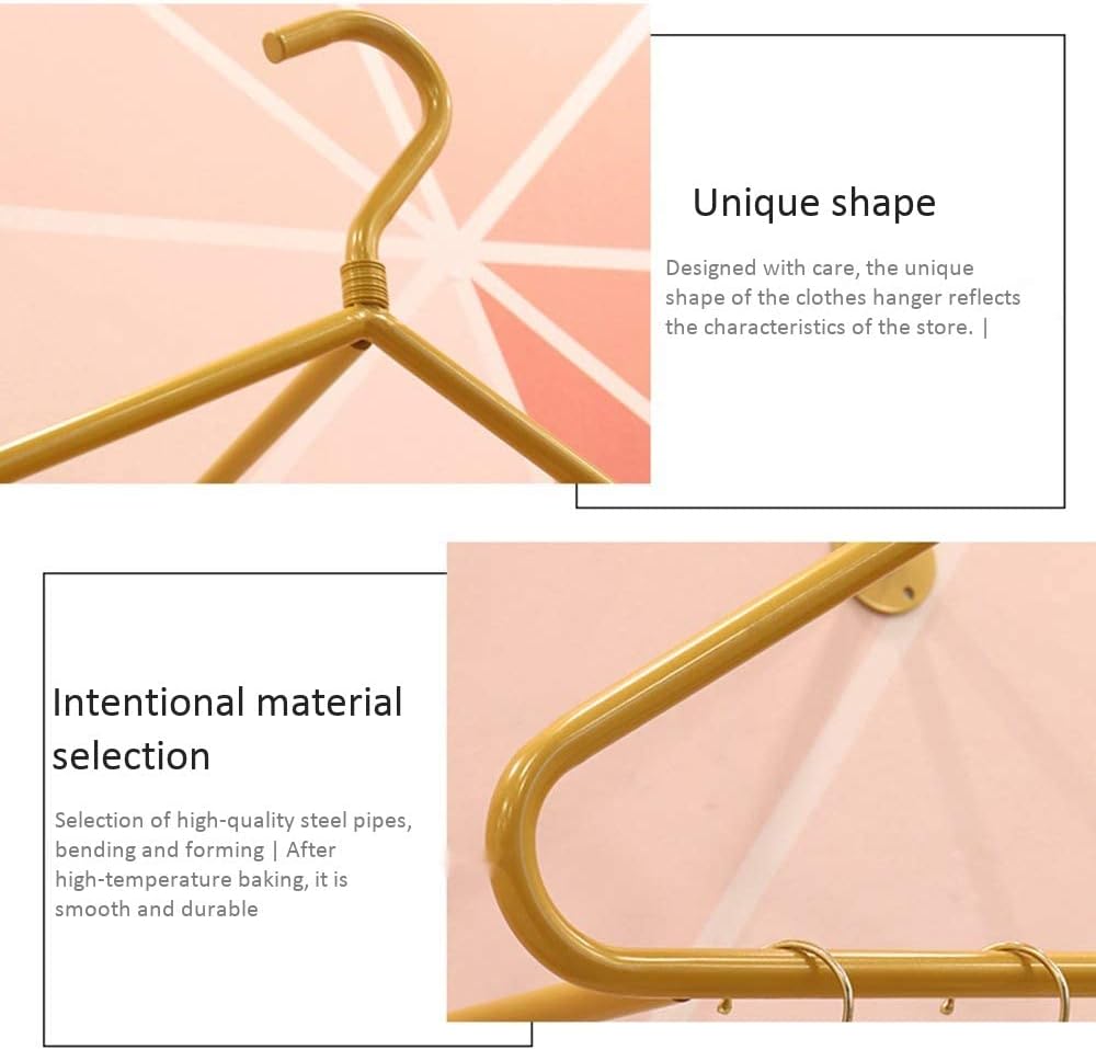Exquisite Clothes Rail Rack Metal Retail Clothing Garment Racks Display Rod, Clothing Store Display Rack Ceiling Hanger, Women'S Clothing Store Shelves Display Hangers/C/(A-80Cm)