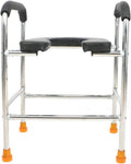 Lightweight Handicap Toilet Seat with Safety Steel Frame,Heavy Duty Homecare Commode Chair,for Easy Transfer