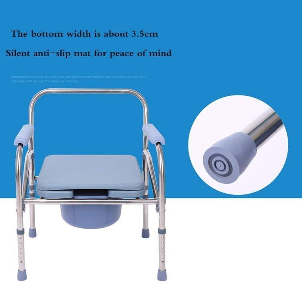 Adult Walker Wheelchair Heavy Duty Drop Arm Bedside Commode Chair,Homecare Toilet Seat with Safety Steel Frame, Extra Wide 3 in 1 Toilet Chair Adjustable Height Support Tool Training Equipmen