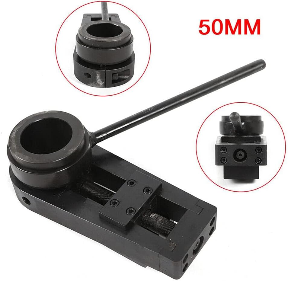 Boring Facing Head, 50mm Boring Cylinder Machine Acessory Automatic Feed End Milling Machine for Portable Line Boring Machine Bar Edge Tool Black,1