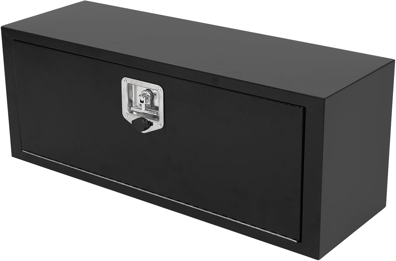Confote Black Steel Underbody Truck Tool Box with T-Handle Lock, Heavy Duty Truck Storage Organizer - Waterproof, 36'x 12'x 14' inch