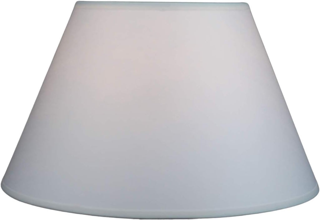 FenchelShades.com Set of 2 Lampshades 10' Top Diameter x 12' Bottom Diameter x 8' Slant Height with Washer (Spider) Attachment. Attaches to Lamps with an existing Harp(not included) (Vellum White)