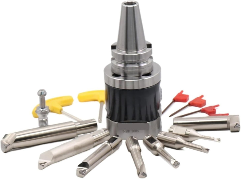 BT40 BT50 NBH 2084 8PCS Lathe Machining Boring Carbide Bar Tool Finishing(BT40-NBH2084-8PCS)