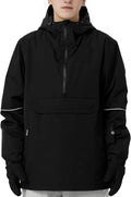 Mens Pullover Snowboard Jacket Waterproof Hooded Insulated Ski Jacket Warm Winter Snow Coat