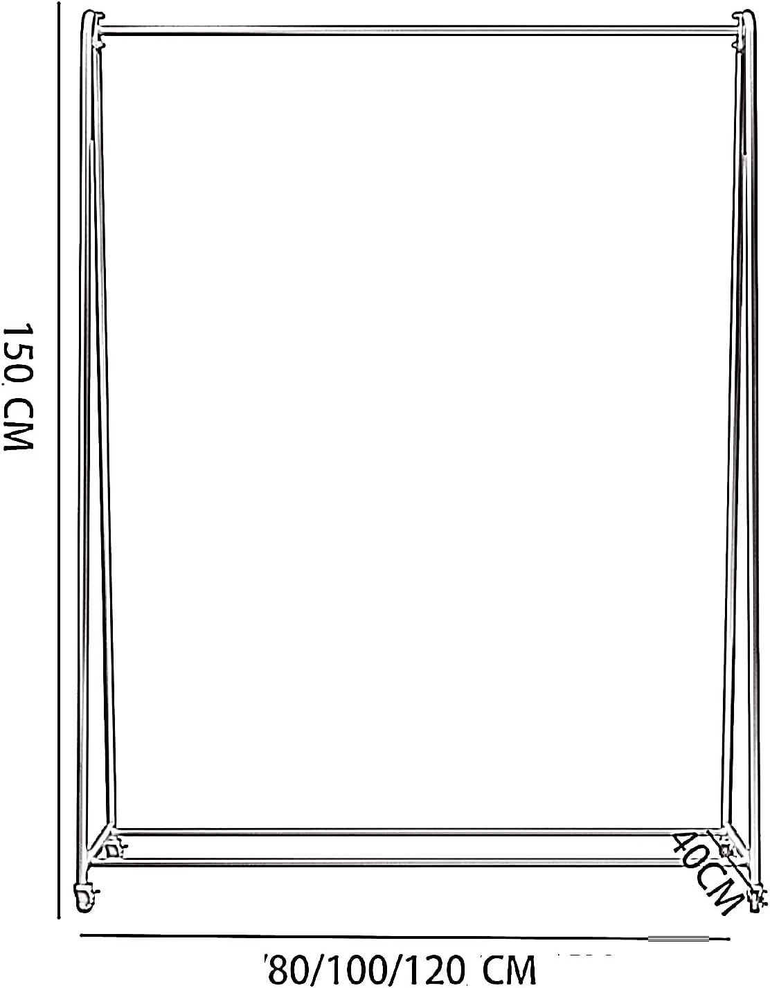 Garment Rack Modern Simple Metal Rolling Garment Rack With Wheel, Retail Display Clothing Rack, Single Rod Floor-Standing Hanging Clothes Rack，Bedroom Corridor Coat Rack(Size:80x40x150CM,Color:Gold)