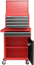 Tool Box Rolling Garage Workshop Tool Organizer with Detachable 5 Drawer Tool Chest, Drawer Liners and Wheels - Tool Organizer Box for Garage, Warehouse & Repair Shop Hardware Toolbox(Red)