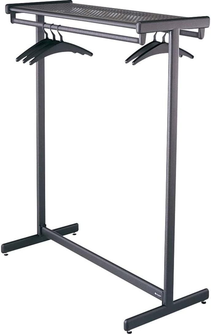Quartet Double-Sided Garment Rack, Freestanding, 48 Inch, Black (20314)