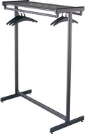 Quartet Double-Sided Garment Rack, Freestanding, 48 Inch, Black (20314)