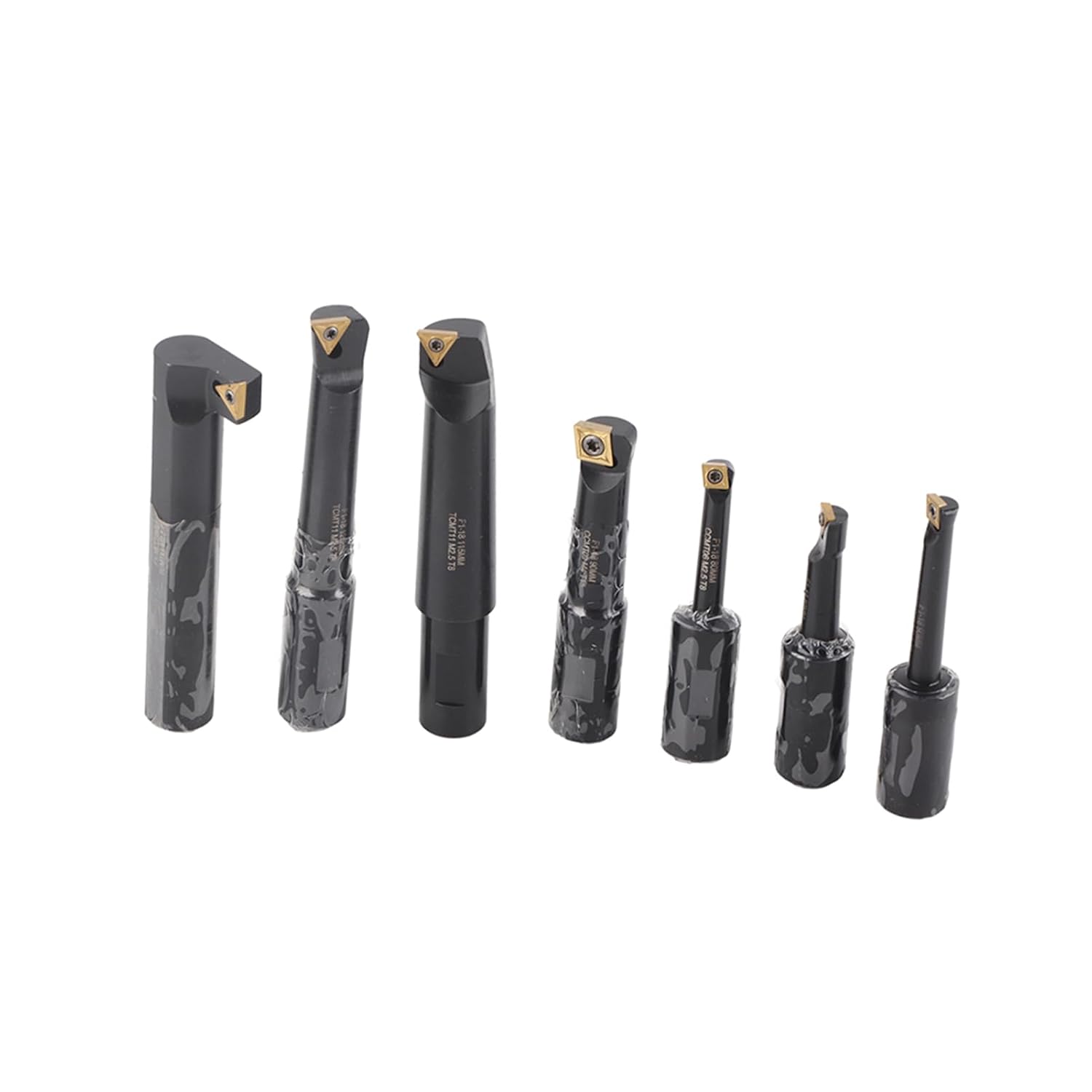 End Mill Set 7Pcs Boring Tool 18mm Round Shank Indexable Cemented Carbide Turning Bar Holder Set F1