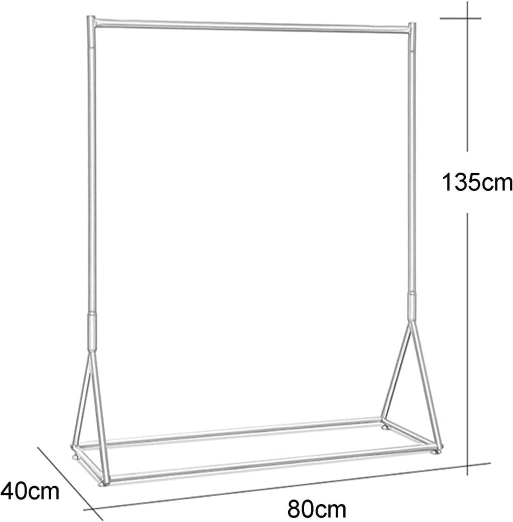 Garment Rack, Retail Display Clothing Rack, Heavy Duty Detachable Clothes Rail, Modern Simple Heavy Duty Metal Rolling Garment Rack With Wheel (80X135Cm)