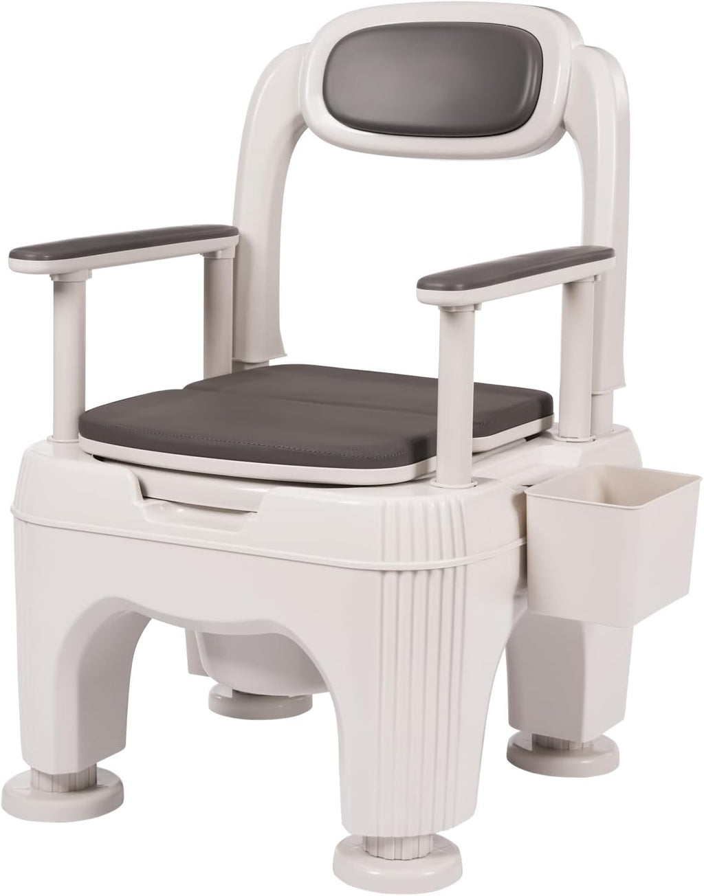 Bedside Commodes Chair, 661.39Lbs Capacity Bedside Toilet Portable Adult Potty Toilet Chair Height Adjustable Commode Toilet Heavy Duty Moveable Commodes for Home Use Nursing Centers