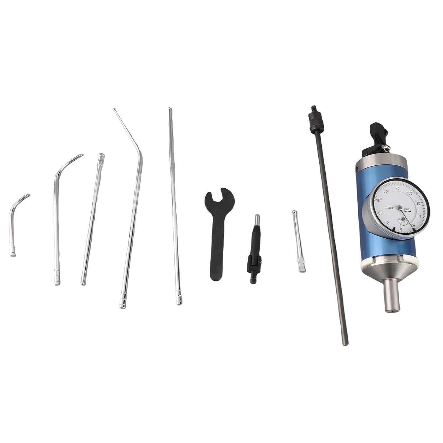 Centering Indicator 0 3mm, Centering Lever, High Precision 0.01mm Dial with 6 Probes and 2 Test Bars, for Mechanical Bore Measurement and Workpiece Centering on Mill