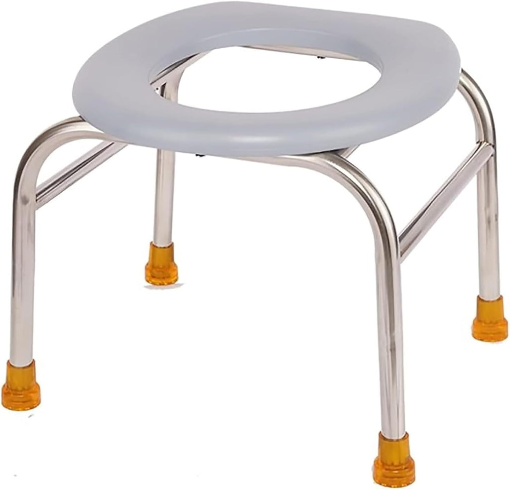 Bedside Commode,Toilet Seat with Handles Commode Chair Comfortable Safe Waterproof and Easy to Clean Stainless Steel Slip Lightweight Toilet Chair