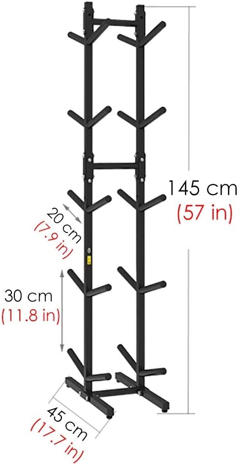 Sports Ball Storage Stand Double-Sided Garage Ball Storage with Hooks, Vertical Basketball Volleyball Football Rack for Boys Bedroom Decor, Free Standing 5-Tier Display Stand