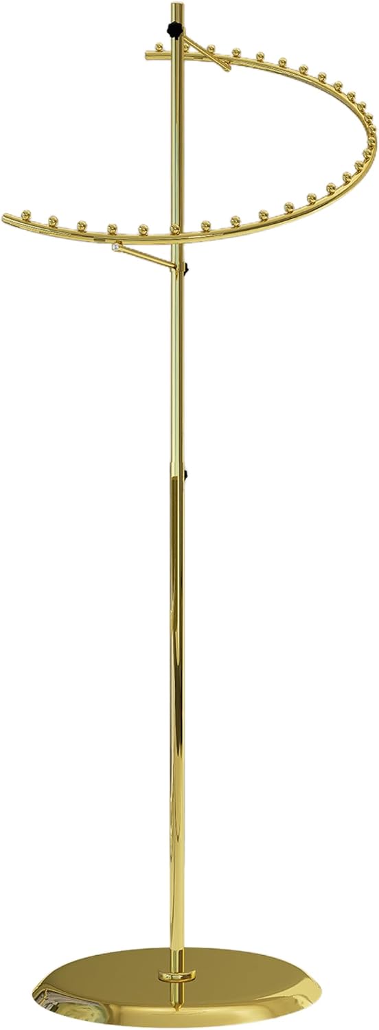 Heavy Duty Spiral Retail Racks for Clothes Gold Hanging Clothes Rack Store Boutique Clothing Rack Closet Racks for Bedroom and Shop
