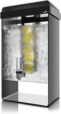 Rosseto LD156 5-gal Beverage Dispenser - Acrylic Base, Black