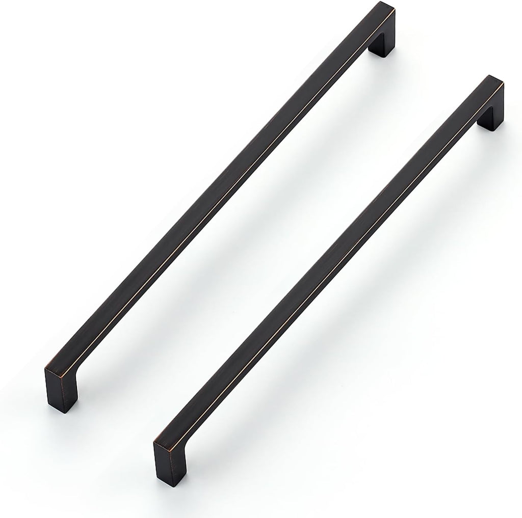 Ravinte 30-Pack 10-Inch Solid Square Cabinet Pulls - Oil-Rubbed Bronze Handles for Kitchen Cabinets & Drawers