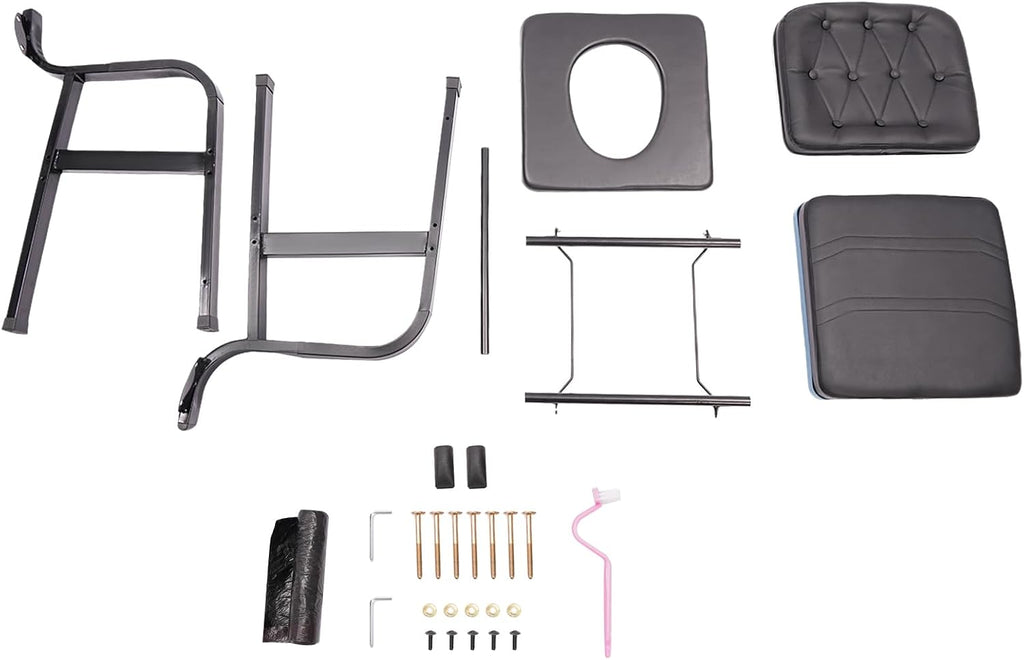 4 in 1 Shower Commode Chair with 4 Non-Slip Feet, 551Lbs High Load-Bearing Bedside Commode Heavy Duty Chair Shower Toilet Seat Bathroom Assistance Wheelchair for Elderly Pregnant and Disabled