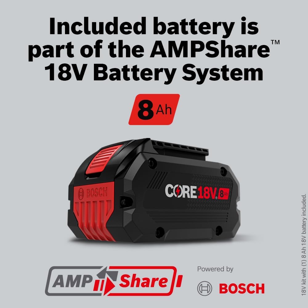 BOSCH GDS18V-740CB14 PROFACTOR™ 18V Connected 1/2 In. Impact Wrench Kit with Friction Ring and (1) CORE18V 8 Ah High Power Battery