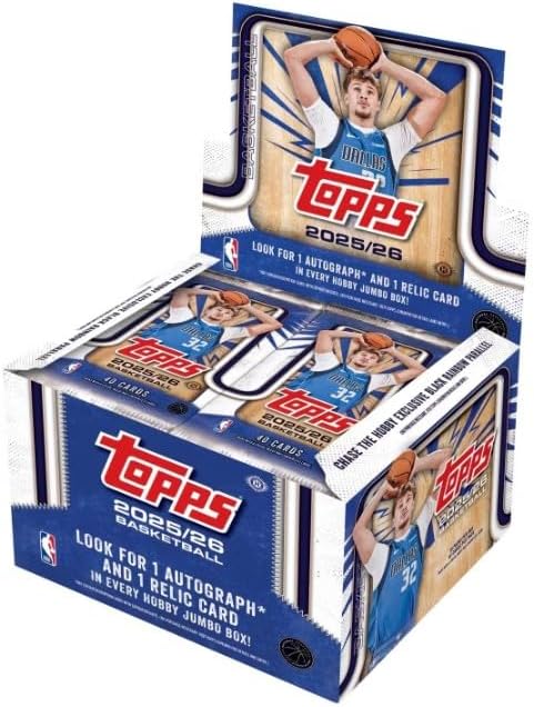2025/26 Topps Basketball Sealed Hobby Jumbo Box with 1 Autograph and 1 Relic per box