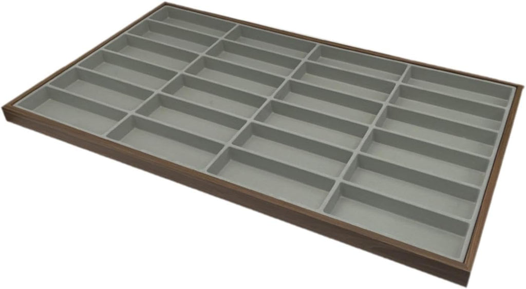 Glasses Display Tray,Eyeglasses Organizer Box, 24 Grids, Jewelry Holder, Eyewear Storage Case for Eye Glasses Necklace Store