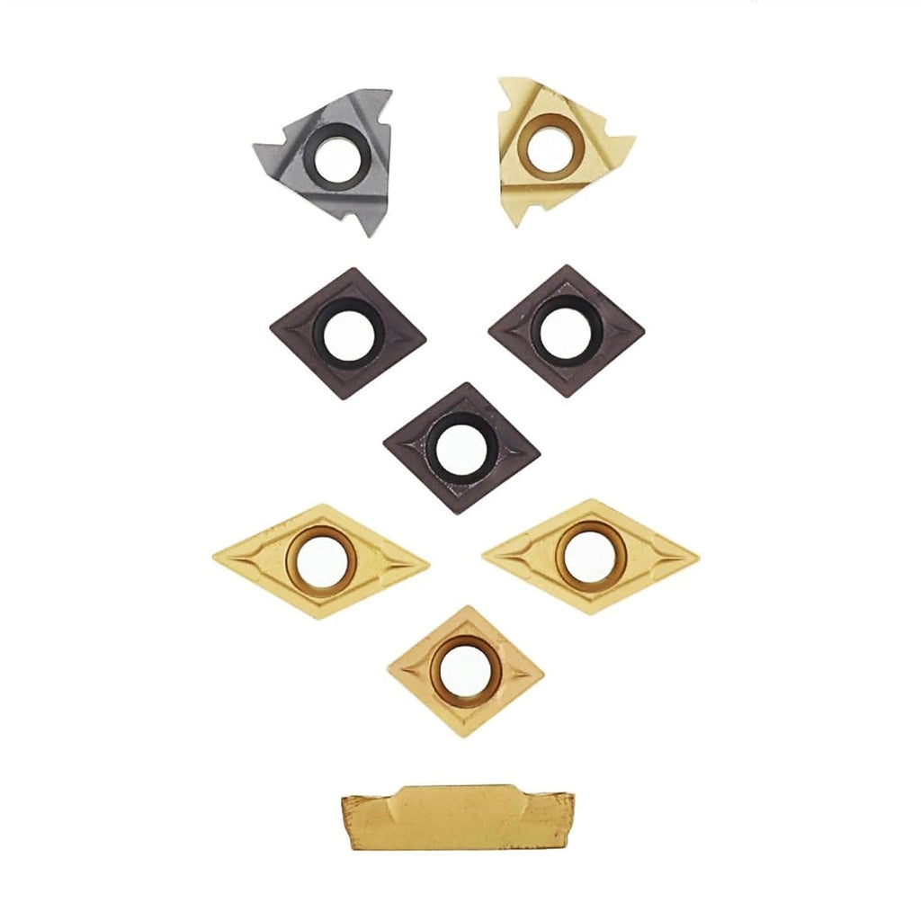 Carbide insertscarbide Inserts for Metal Lathe 9pcs 16mm Shank Lathe Boring Bar Turning Tool Holder Set with Carbide Inserts Lathe Tools