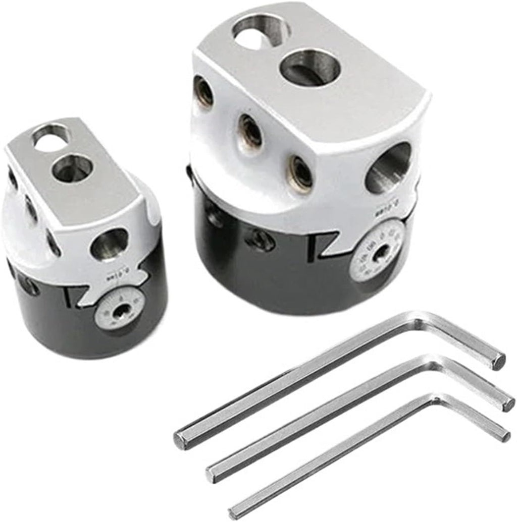 3inch 75mm F1 Type Boring Head 18mm Lathe Boring Bar Milling Handle for MT2 MT3 R8 Shank Milling Machine Tools + Hex Wrenche