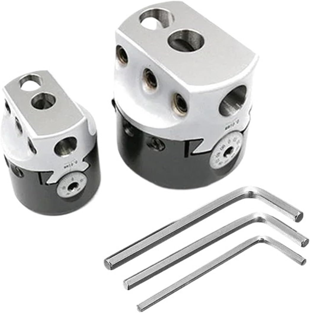 3inch 75mm F1 Type Boring Head 18mm Lathe Boring Bar Milling Handle for MT2 MT3 R8 Shank Milling Machine Tools + Hex Wrenche