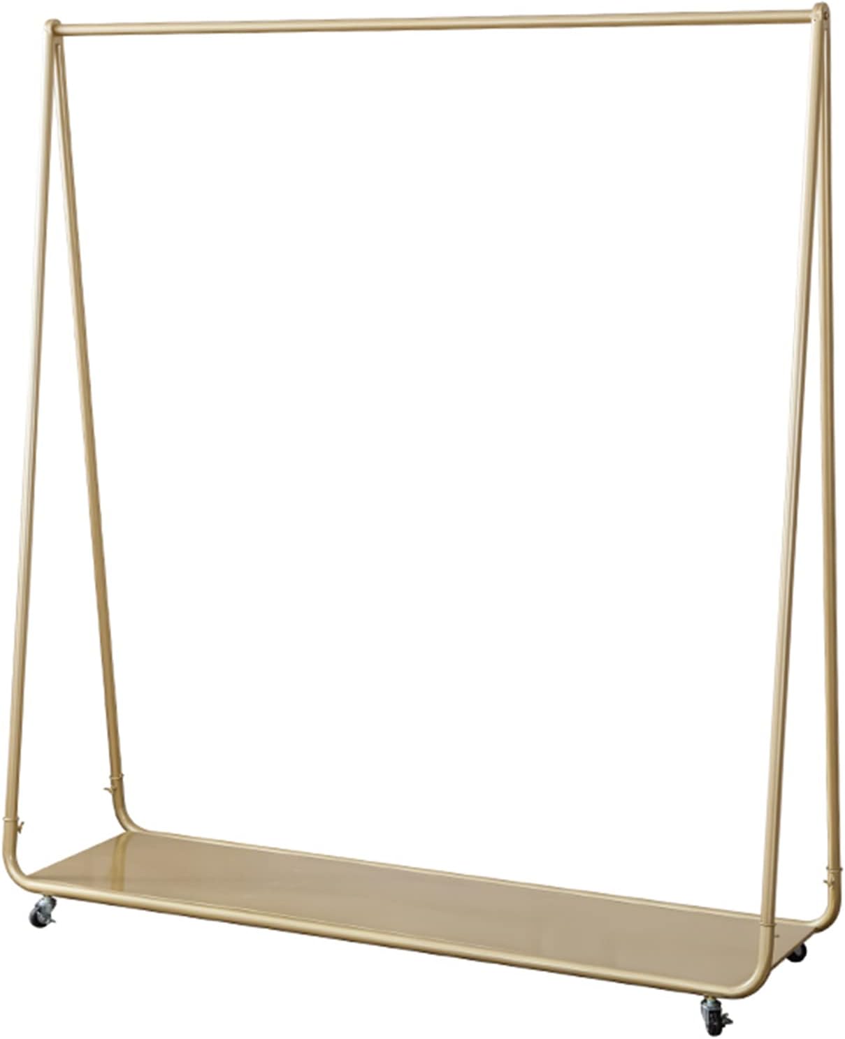 Garment Rack Simple Fashion Rolling Garment Rack with Wheels,Metal Cloth Hanger Rail Stand Clothes Drying Rack for Hanging Clothes,with Top Rod Organizer Shirt and Lower,180 * 165cm