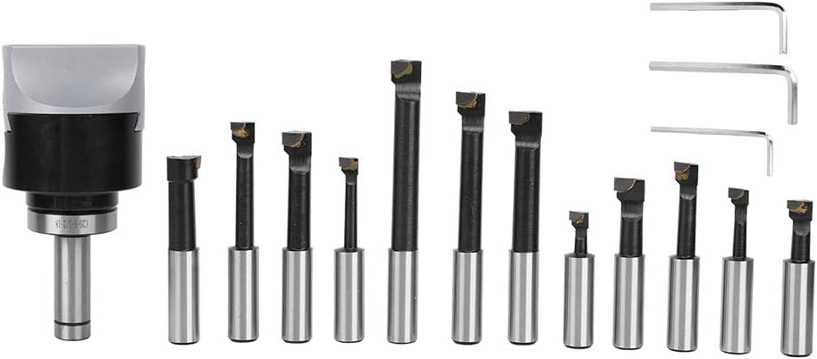 Boring Bar, Boring Head CNC Milling Tools Kits C20-F1-18-12PCS 75mm Boring Head Set 40CR for Horizontal Boring Machine