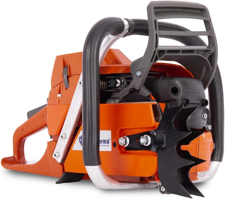 Holzfforma 71cc G372 50mm Bore Gasoline Chainsaw Power Head with 20inch Guide Bar and Saw Chain 72 Drive Links 3/8'.058' Wrap Around Handle Bar