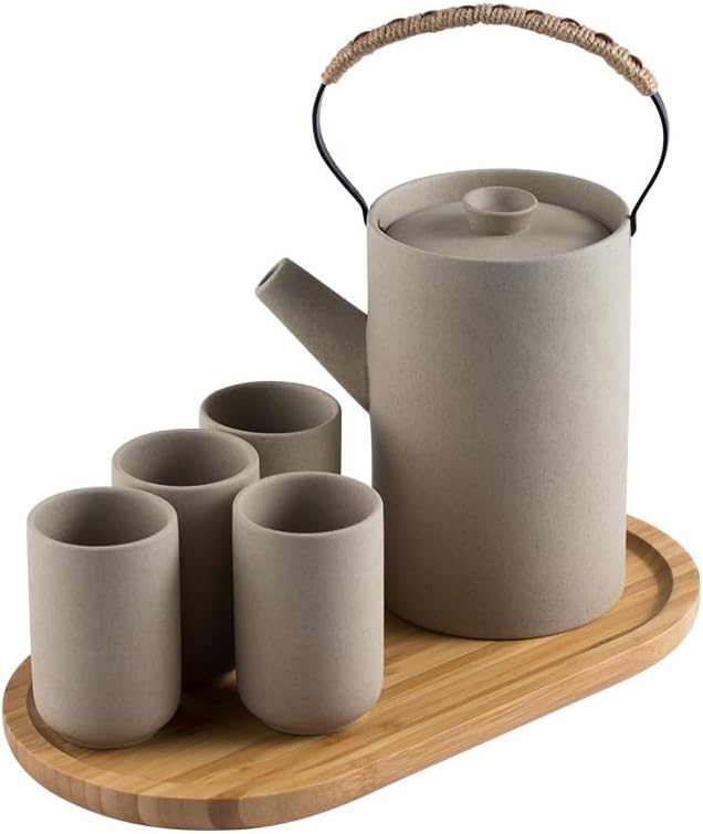 Beverage Serveware Creative ceramic water set household water cup kettle cup set living room home cup tea set tea cup tray Water Carafe