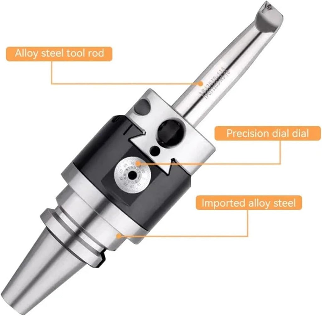NBH2084 Set Boring Head Tool Suit Boring Head NBH BT30 BT40 BT50 NT30 NT40 NT50 R8 Tool Handle Bar Boring Tool Set(NT30-NBH2084-8PCS)