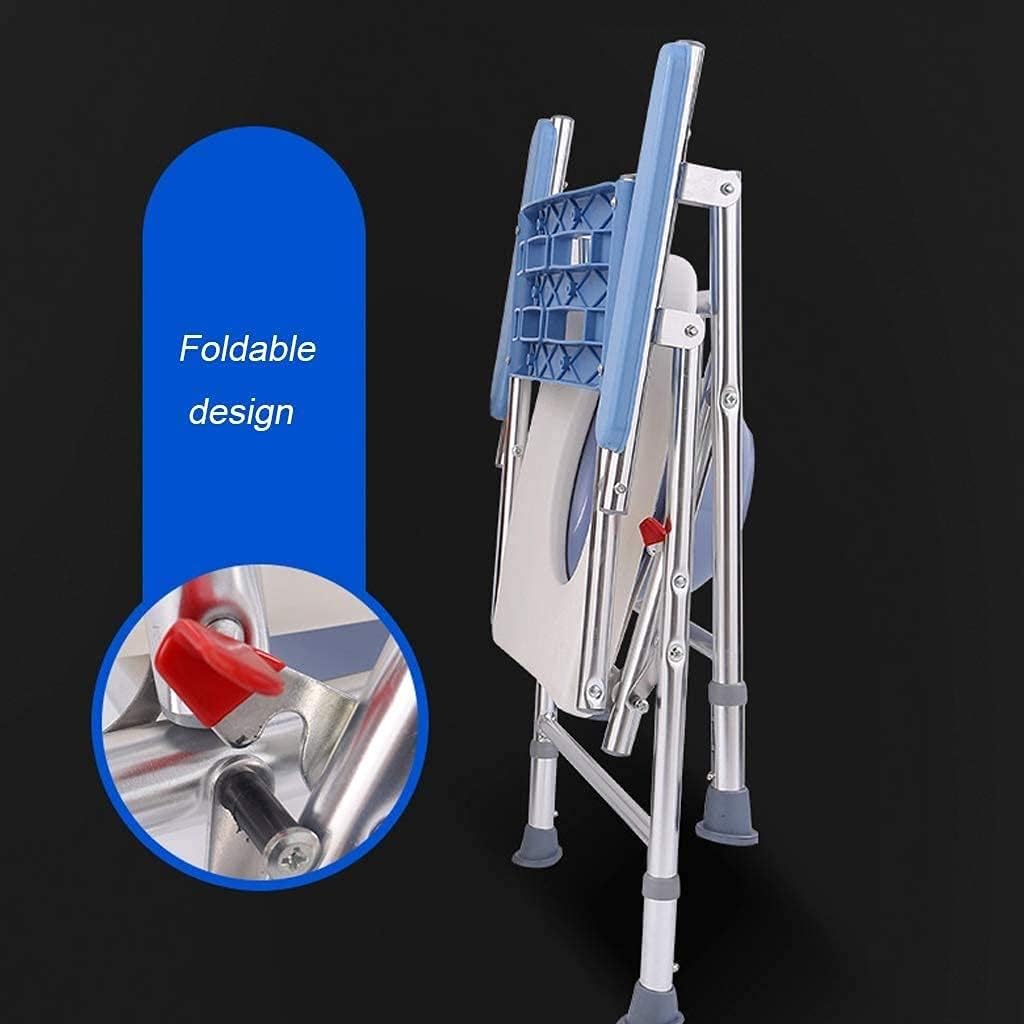 Height Adjustable Commode Chair Heavy Duty Bathroom Toilet, Toilet Seat Chair for Elderly Adult Handicap with Non-Slip Handles and Bucket