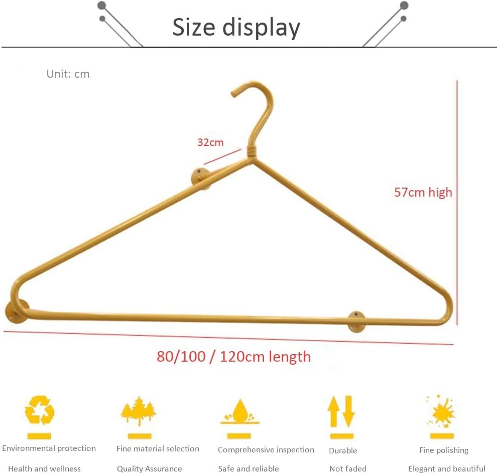 Exquisite Clothes Rail Rack Metal Retail Clothing Garment Racks Display Rod, Clothing Store Display Rack Ceiling Hanger, Women'S Clothing Store Shelves Display Hangers/C/(A-80Cm)