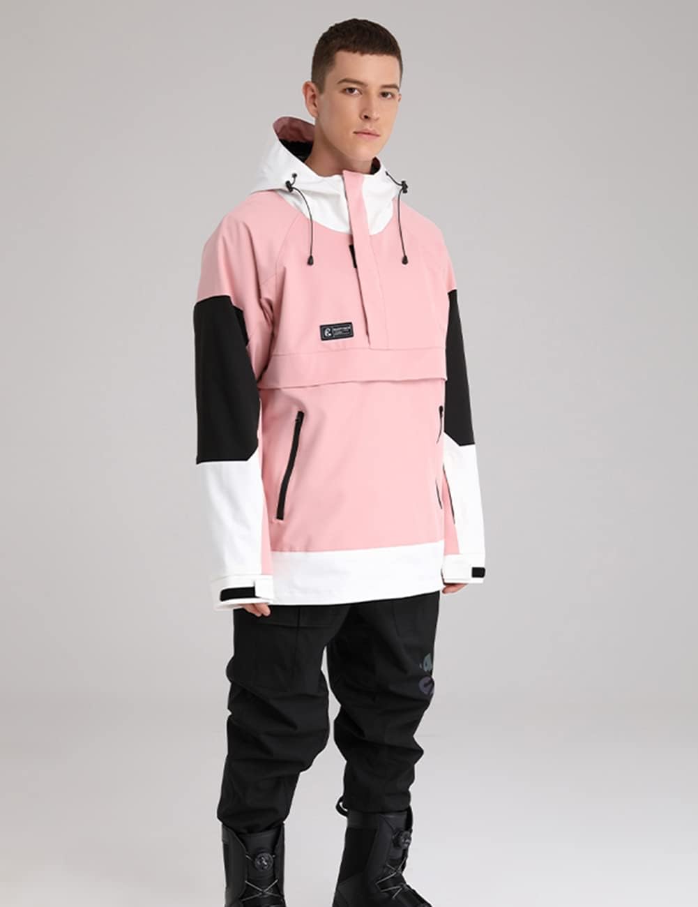 SEARIPE Womens Ski Jacket Mens Snow Jacket Waterproof Winter Snow Coat Couples Pullover Snowboard Hooded