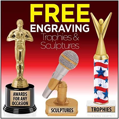 Crown Awards Football Trophies with Custom Engraving, 6' Personalized Gold Football Trophy On Black Base Prime