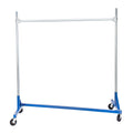 SSWBasics Super Heavy-Duty Single-Rail Clothing Rack (Z-Truck Rolling Rack) - 63'W X 24'D X 66'H (Holds 500lbs) - Sturdy Heavy Duty Clothing Rack Z Truck Garment Rack for Retail, Thrift, Boutique,