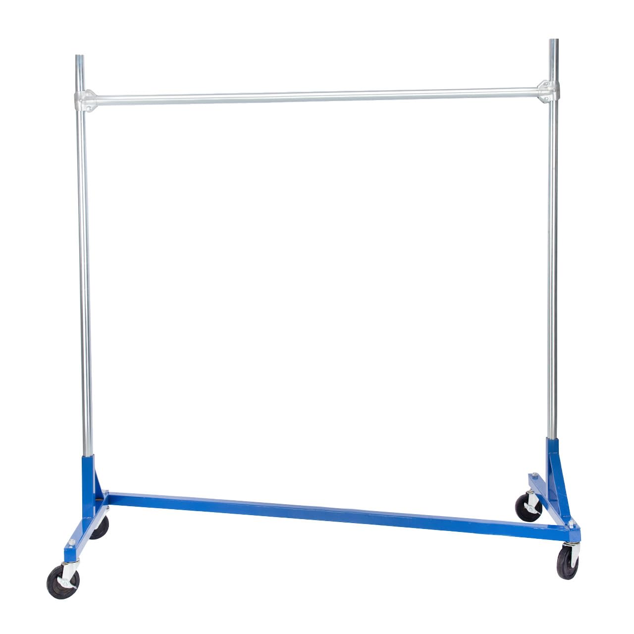 SSWBasics Super Heavy-Duty Single-Rail Clothing Rack (Z-Truck Rolling Rack) - 63'W X 24'D X 66'H (Holds 500lbs) - Sturdy Heavy Duty Clothing Rack Z Truck Garment Rack for Retail, Thrift, Boutique,