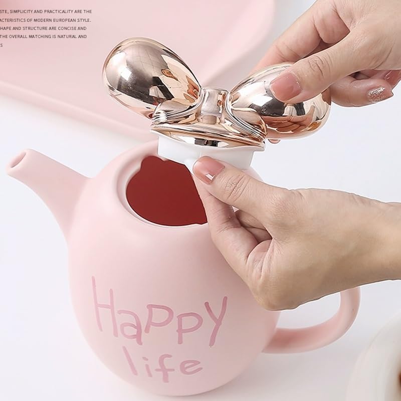Beverage Serveware Ceramic water set tea set living room water cup coffee cup home cup set new elegant tea set Water Carafe(White)