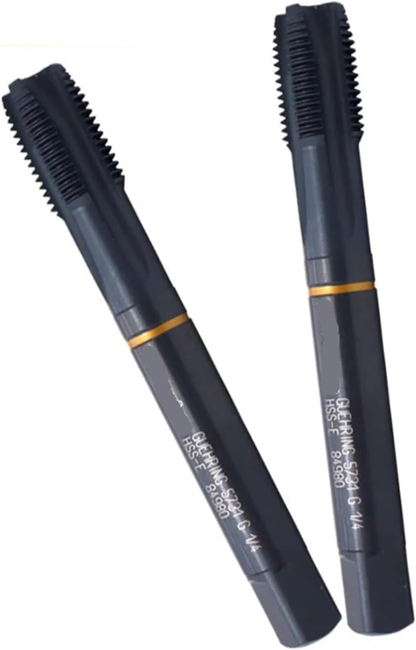 Pipe Tap Set Pipe Spiral Fluted Tap Pointed G 1/8 1/4 3/8 3/4 1/2 Machine Screw Thread Taps Hand Threading Plumbing(Spiral Fluted Tap,G1l8)