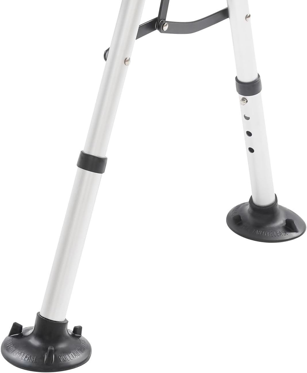 Folding Bedside Commode Chair -Toilet Seat Riser for Seniors Stable Portable U-Shape Seat - Shower Chair for Private Washing, Adjustable Height Chair - Supports Up to 330 Lb (Greay)