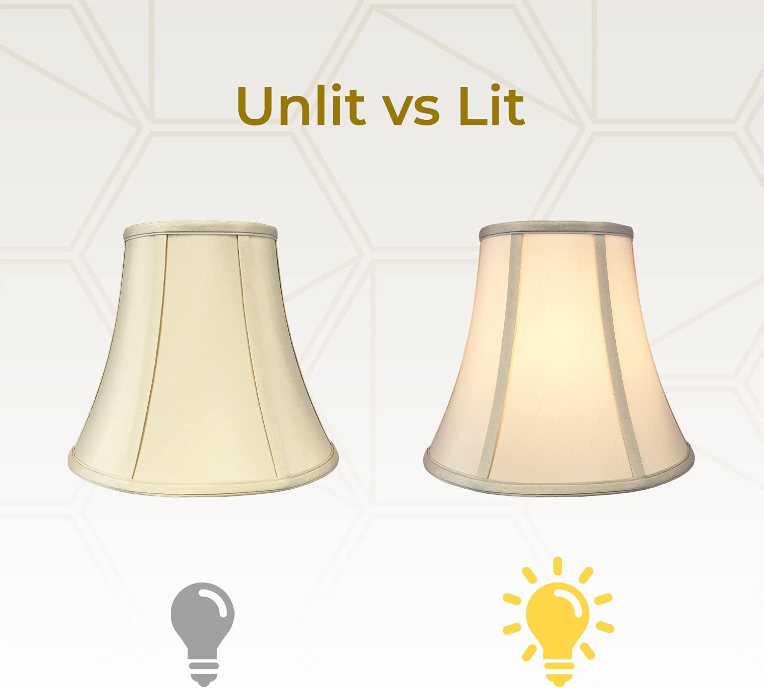 Royal Designs, Inc. BSO-704-18BG True Bell Basic Lamp Shade, 9 x 18 x 13.6, Beige