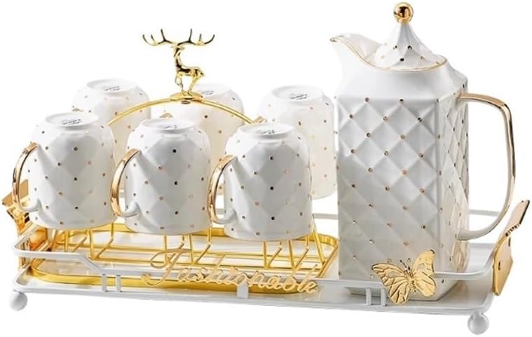 Beverage Serveware Water Cup Set for Home Living Room Guests Drinking Water Cup Water Utensils Water Kettle Tea Cup Tea Set Water Carafe