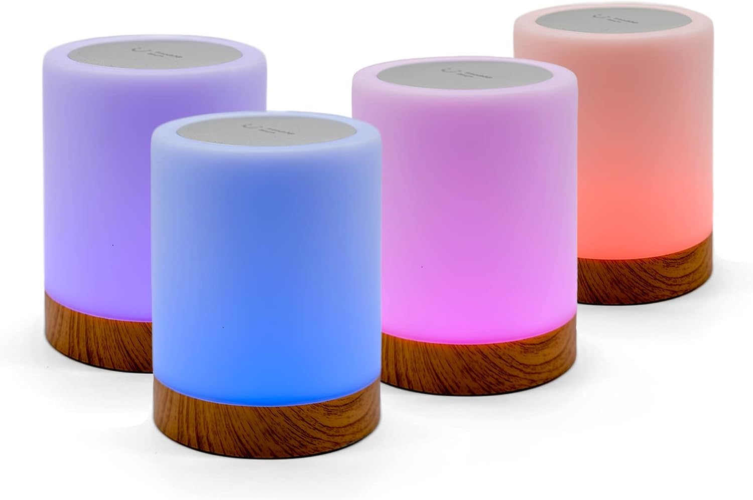 LuvLink Friendship Lamps No Subscription WiFi Touch Lamp for Long Distance Relationships, Couples, Friends & Family - Gift Ready (Set of Four)