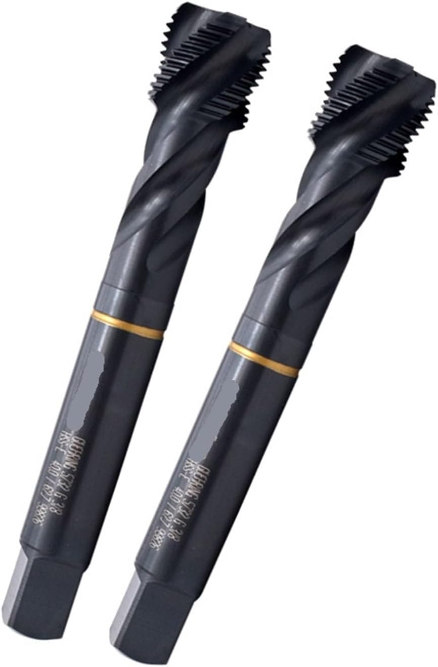 Pipe Tap Set Pipe Spiral Fluted Tap Pointed G 1/8 1/4 3/8 3/4 1/2 Machine Screw Thread Taps Hand Threading Plumbing(Color 1 Spiral Fluted Tap,G1l4)